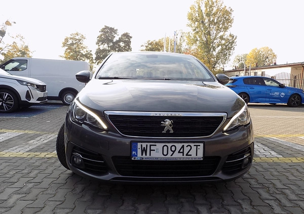 Peugeot 308 cena 49999 przebieg: 158255, rok produkcji 2019 z Wrocław małe 407